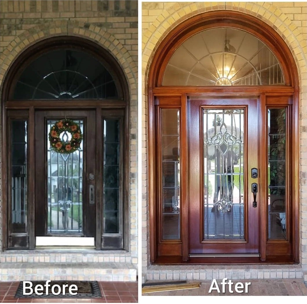 sturdy doors refinishing before after