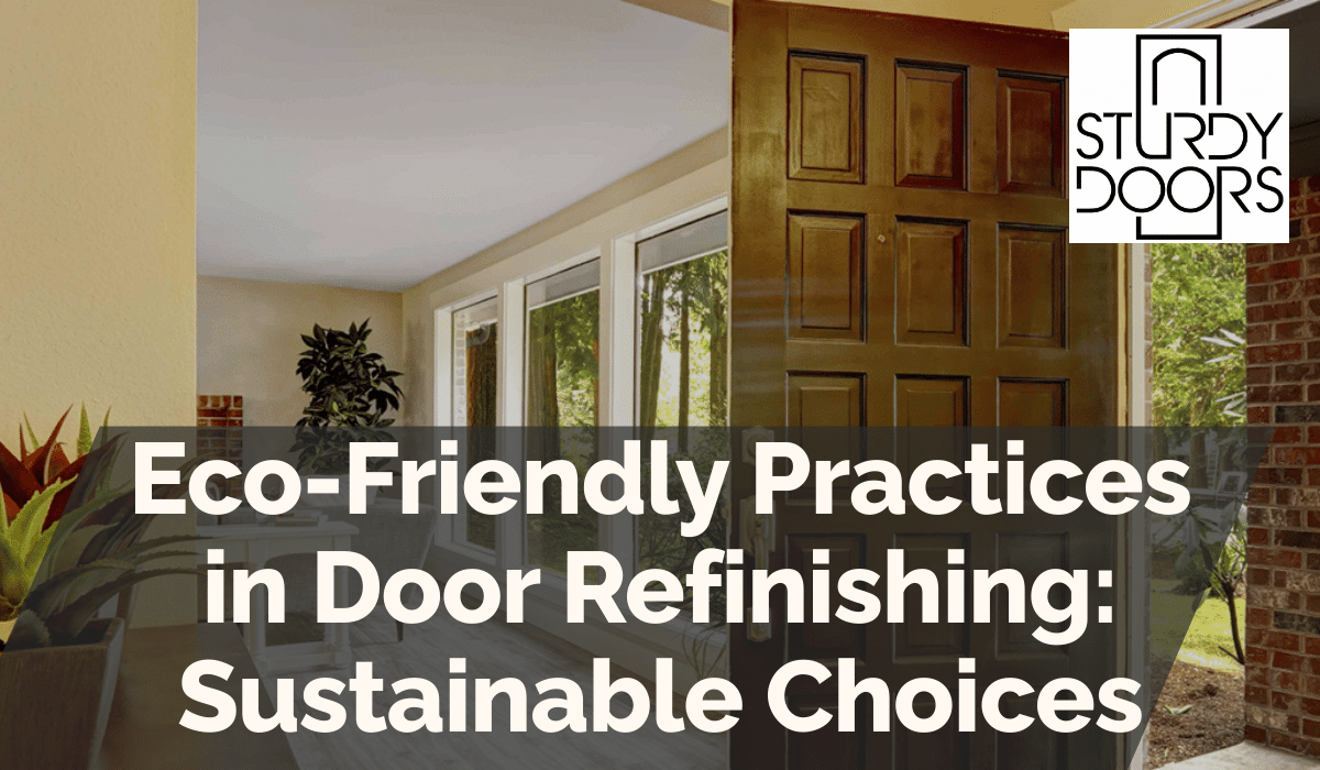 Eco-Friendly Practices in Door Refinishing: Sustainable Choices